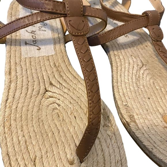 Jack Rogers Womens Sz 6.5 US Braided Thong Evie Espadrille Flat Sandals Boho - Picture 3 of 8